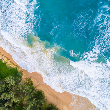 Aerial coastline shoreline survey mapping