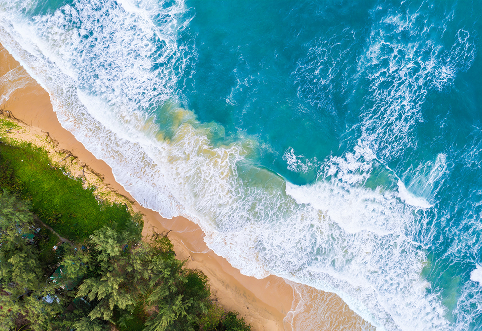 Aerial coastline shoreline survey mapping